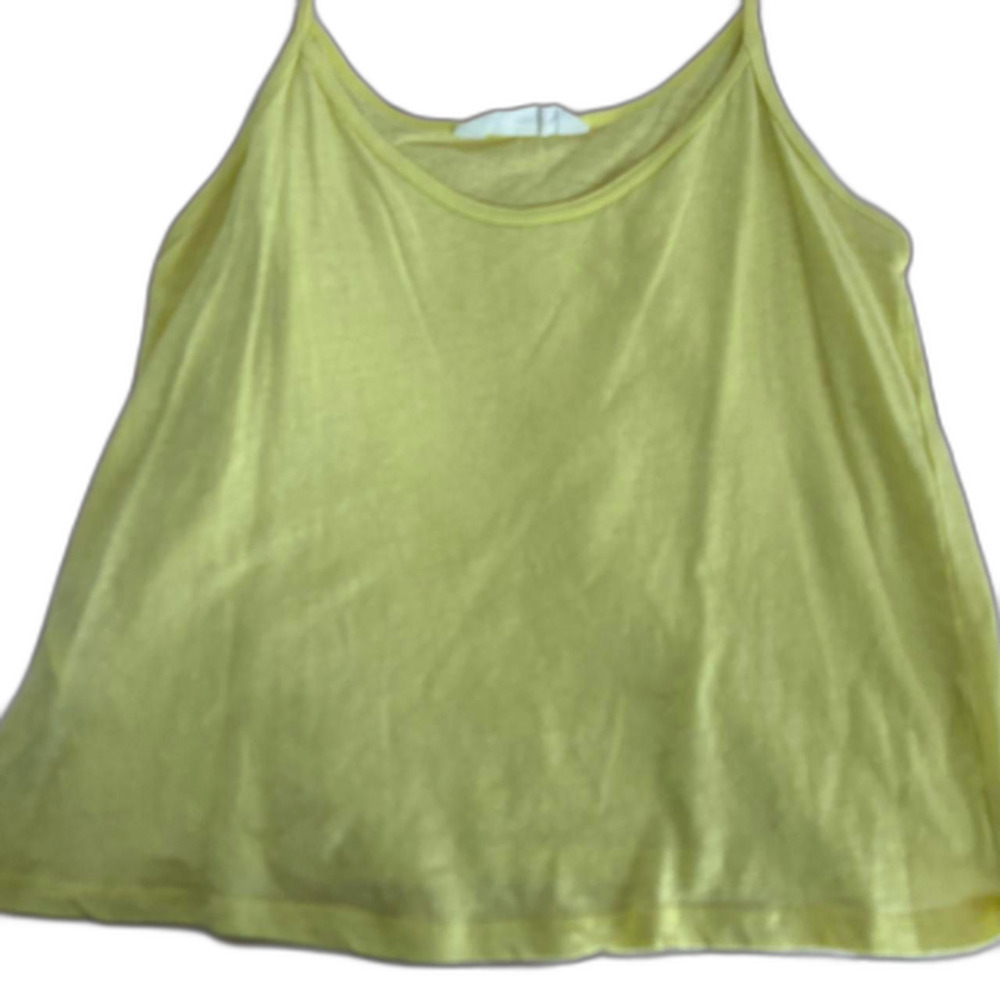 BOUTIQUE Women's Yellow Tank Top Spaghetti Strap Medium Lightweight